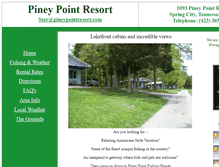 Tablet Screenshot of pineypointfishingresort.com